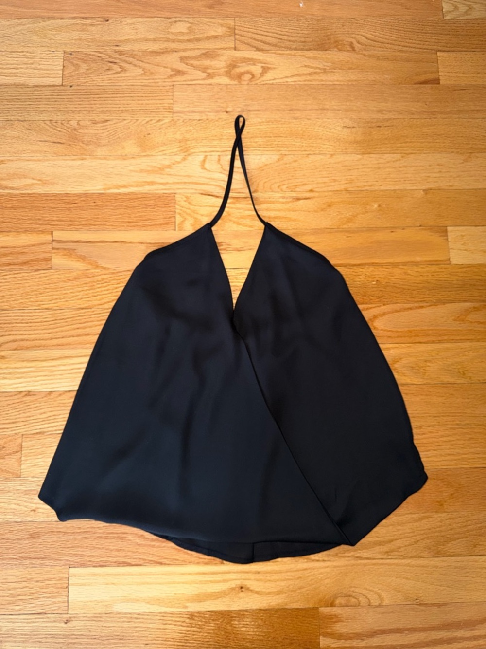 Tobi Black Halter Wrap Front Tank Top